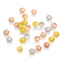 Nakładki na Koraliki Mosiądz 7x2mm Kolor: Mix kolorów 27szt/3g/opakowanie(13WB16917)