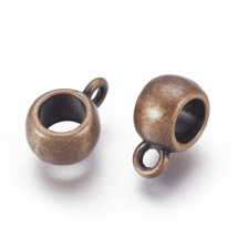 Krawatka do Biżuterii Stop Metalu 11.5x8x5.5mm Otwór 2mm i 4.8mm Kolor: Miedź 10szt (13WB16952)