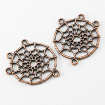 Zawieszka Łącznik Stop Metalu 34x28x2mm Otwór 3mm Kolor: Miedź 5szt (13WB16959)