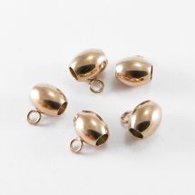 Бейл Овальний, Нержавіюча Сталь, Колір: Рожеве Золото, Розмір: 9x7x6мм, Отвір 2мм, (13WB16965)