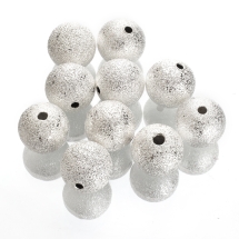 Koraliki Diamentowany Mosiądz 12mm Kolor: Srebro 10szt (13WB16990)