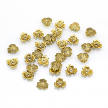 Шапочки для Бусин, Сплав, Трикутні, Колір: Античне Золото, Розмір: 11х2.5мм, Отвір 1.5мм, (13WB17052)