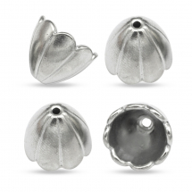 Конус Шапочки для Бусин, Сплав, Колір: Платина, Розмір: 17х16мм, Отвір 2мм, (13WB17181)