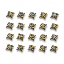 Nakładki na Koraliki Stop Metalowy 7,5x7,5x3mm Kolor: Bronze 20szt/opakowanie (13WB17194)