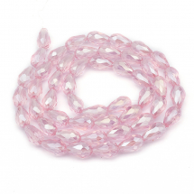 Koraliki Szklane Galwanizacja Fasetowane 15x10mm 50szt/75cm/sznur (13WB17247)