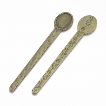 Baza Zakładka do Książki Pod Cabochon Stop Metalowy 135x23x2mm Kolor: Bronze 1szt (13WB17380)