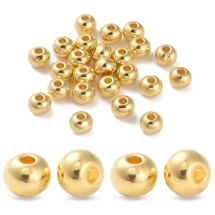 Намистини-Розділювачі Біжутерний Сплав Тибетський стиль Круглі, Золото, 5х5х4мм, Отвір 1.5мм, (13WB17422)