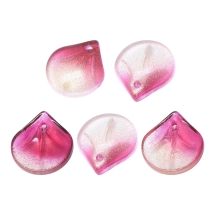 Zawieszka Szklana 15x13.5x4mm Otwór 1.2mm Kolor: Blada Wiśnia 5szt (13WB17478)