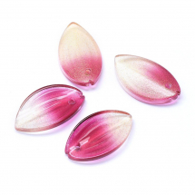 Zawieszka Szklana 20.5x12x2.5mm Otwór 1mm Kolor: Indyjska Czerwień 5szt (13WB17481)