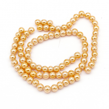 Perła Szkło Błyszczące, 4mm 100szt/40cm/sznur (13WB17673)