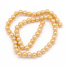 Perła Szkło Błyszczące, 6mm 62szt/37cm/sznur (13WB17674)