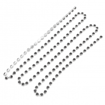 Стразовий Ланцюг Декоративний, Клас А, Срібло/Чорний, 2.6мм, близько 240шт/1.1м, (13WB17862)