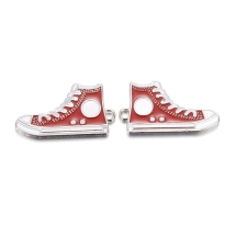 Кулон Кеди, Сплав, Емальований, Колір: Червоний, Розмір: 30x17x2мм, Отвір 1.5мм, (13WB17978)