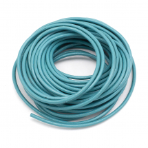 Sznurek Skóra Naturalna 2mm Kolor: Ciemny-Turkus 5m (13WB18308)