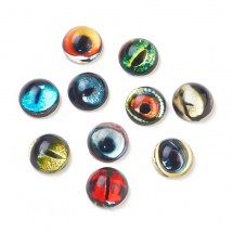 Кабошони Очі Скляні Круглі, Мікс, 8х4мм, (13WB18641)