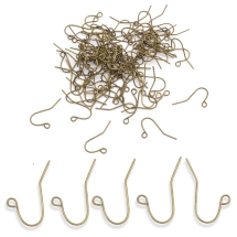 Kolczyki Haczyk Żelazo 12x17mm Kolor: Brązowy 100szt (13WB18644)