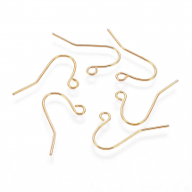 Bigle Haczyki, Bazy do Kolczyków, Żelazne, Złote, 12x17mm, 100szt (13WB18645)