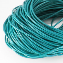 Шнур Натуральна Шкіра, Колір: Бірюзовий, Розмір: 2мм, (13WB18549)