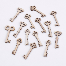 Zawieszka Drewno 38-40x11-20x2mm Otwór 1-3mm Kolor: Jasny Brąz 20szt (13WB18686)