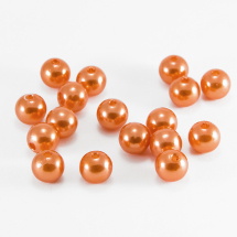 Перли Намистини Акрилові, Глянцеві, Круглі, Колір: Помаранчевий, Розмір: Діаметр 4мм, Отвір 1мм, близько 850шт / 25г, (13WB18784)