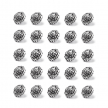 Koraliki Akrylowe Antyczne, Płaski Okrągłe, 15x14x11.5mm, otwór: 2mm, około 18szt / 25g (13WB18790)