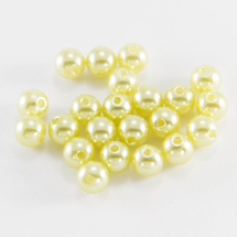 Перли Намистини Пластикові ABS, Глянцеві, Круглі, Колір: Биск, Розмір: Діаметр 8 мм, Отвір 2мм, близько 97шт / 25г, (13WB18819)