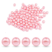 Koraliki Imitacja Pereł, Plastik ABS, Okrągłe, Lśniący, Kolor: Różowy, 8mm, około 97szt/25g (13WB18834)