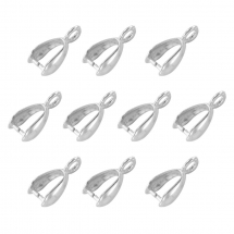 Тримач для Кулонів, Підвісок Латунь Клас АА, Платина, 11x6x3.6мм, Отвір 2мм, Пін 1мм, (13WB18984)