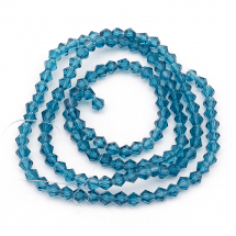 Koraliki Szklane Sztuczny Kryształ Klasa AA Galwanotechnika AB-Kolor, 3x3mm 140szt/42cm/sznur (13WB19023)