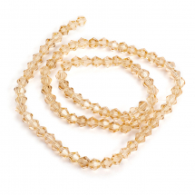 Koraliki Szklane Sztuczny Kryształ Klasa AA Galwanotechnika Teczowy Efekt Luźne. 4x4mm 89szt/34sm/nić (13WB19050)