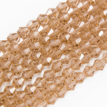 Koraliki Szklane Sztuczny Kryształ Klasa AA Galwanotechnika AB-Kolor, 6x6mm 50szt/30cm/sznur (13WB19052)