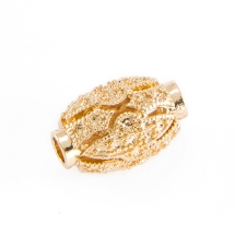 Koraliki Mosiądz Filigran Trwałe Powłoka Puste 19x12mm Kolor: Jasny Złoty 1szt (13WB19075)