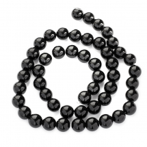Koraliki Imitacja Austriackiego Kryształu, Szkło, Okrągłe, Klasa AA, Czarne, 9.8-10mm, około 38szt/36cm/nić (13WB19115)