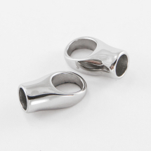 Концевики для Шнура, Нержавіюча Сталь, Розмір: 19х10х8мм, Внутрішній Діаметр 6мм, Отвір 7х9мм, (13WB19146)