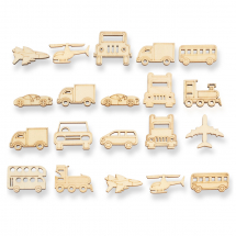 Kaboszony Drewniany Mix 16-43.5x37-44x2.5mm Kolor: Jasnobrązowy 20szt (13WB19159)