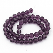 Koraliki Szklane Fasetowany, 6mm 50szt/30cm/sznur (13WB19197)