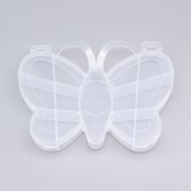 Контейнер для Бісера і Намистин, Пластик, Метелик, Колір: Безбарвний, Розмір: 11.2x13.8x1.9см, (13WB19263)
