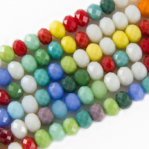 Koraliki Szklane Fasetowany 5.5-6x4.5mm 95-98szt/44cm/sznur (13WB19298)