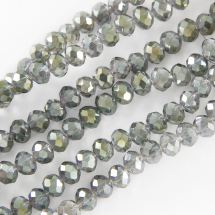 Koraliki Szklane Galwanizacja Fasetowane 6x4mm 100szt/40cm/sznur (13WB19359)