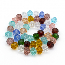 Koraliki Szklane Sztuczny Kryształ Fasetowany 16x12mm 48szt/58cm/sznur (13WB19424)