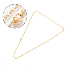 Baza łańcuszek kotwiczny do Naszyjnika Mosiądz Pozłacany 24K 60cm 1szt (13WB19515)