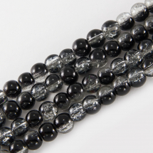 Koraliki Szklane Crackle 12mm 66szt/80cm/sznur (13WB19552)