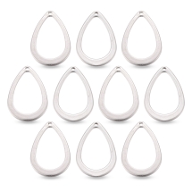 Кулон Крапля, Нержавіюча Сталь, Розмір: 17х11х0.8мм, Отвір 0.8мм, (13WB19638)