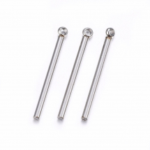 Кулон Бар, Нержавіюча Сталь, Розмір: 22х2х1.5 мм, Отвір 1.5мм, (13WB19651)