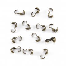 Каллоти, Залізо, Затискачі-концевики, Колір: Антична Бронза, Розмір: 9х3мм, Внутрішній Діаметр 3мм, Отвір 1.5мм, (13WB19654)
