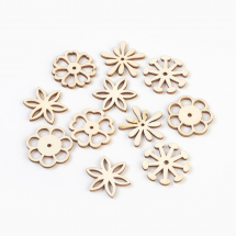 Kaboszony Drewniany Mix 28-30x2,5mm Kolor: Jasnobrazowy 20 szt (13WB19671)