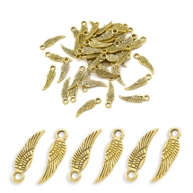 Zawieszka Stop Metalowy 17x5x1mm Otwór 2mm Kolor: Złoty 50szt (13WB19739)