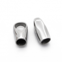 Końcówki do Sznura Stal Nierdzewna 18x9x7mm Średnica wewnętrzna 5mm Otwór 6x9mm 2szt (13WB19746)