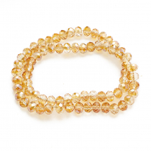 Koraliki Szklane Galwanizacja Fasetowane, 8x5.5mm 72szt/40cm/sznur (13WB19777)