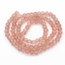 Koraliki Szklane Sztuczny Kryształ, Fasetowany 6x4mm 92szt/36cm/sznur (13WB19789)